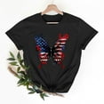 thumbnail image 2 of VKOYWKM July 4th T-Shirts for Women Summer Tops American Flag Stars and Stripes Graphic T Shirts Short Sleeve Crew Neck Patriotic USA Flag Tees, 2 of 8