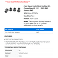 thumbnail image 2 of Front Upper Control Arm Bushing Kit - Compatible with 1991 - 2003 GMC Sonoma RWD 1992 1993 1994 1995 1996 1997 1998 1999 2000 2001 2002, 2 of 2