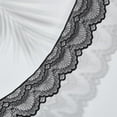 thumbnail image 4 of Cinta de encaje elástica de 10,9 yardas y 4 pulgadas de ancho con ribete de encaje negro y diseño de abanico., 4 of 7