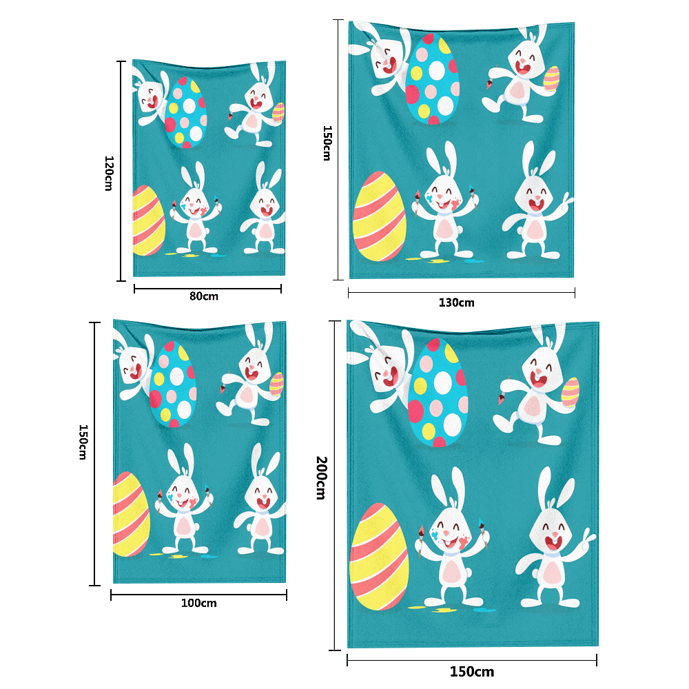 Spring Easter Throws Blanket For Bed Couch Living Room Sofa Chair Super Soft Flannel Bed Blanket