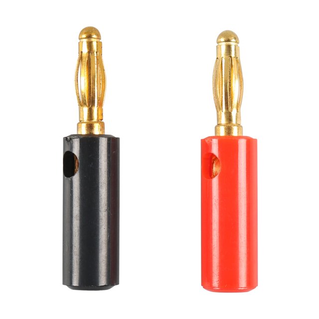 Baohd Banana Plugs Black-Red Bananas Clips as Speaker Wire Connector Audio Wires Cable Connecting Accessory Tools for Automobiles