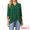 Dark Green, variant on DARING DIVA Women's High Low Tops 3/4 Bell Sleeve V Neck Chiffon Blouse S Navy Blue