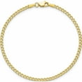 thumbnail image 4 of 10K Yellow Gold 2.5mm Semi-Solid Curb Link Chain (7 X 2.5) Made In South Africa 10bc124-7, 4 of 5