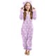 thumbnail image 2 of Pantalones largos para niña, mono de manga larga con capucha y manga larga, pijama informal de invierno cálido, ropa de dormir para niña, mono de poliéster, 2 of 5