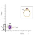 thumbnail image 6 of ANGARA Natural Princess Diana Inspired 1.15 ct Amethyst Ring with Diamond in 14K Yellow Gold for Women (Size-8x6mm) | February Birthstone, Anniversary, Jewelry Gift for Women | Natural Amethyst Ring, 6 of 10