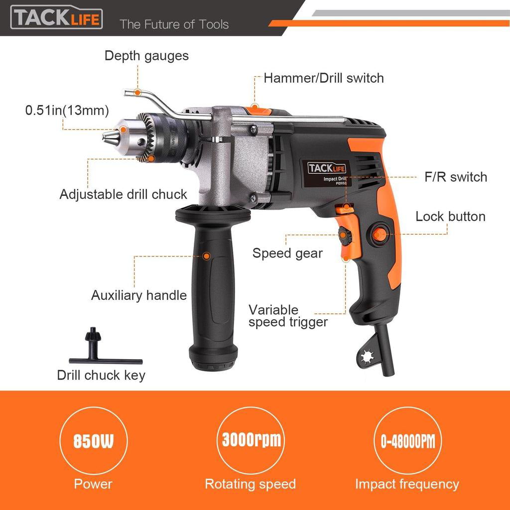  Cordless Drill 20V Max, HYCHIKA Brushless Drill Max Torque 530  In-lbs, 2.0 AH Battery 1H Fast Charger, 21+3 Torque Setting 1/2 Automatic  Chuck, 20pcs Drill Bit Set for Home Improvement 
