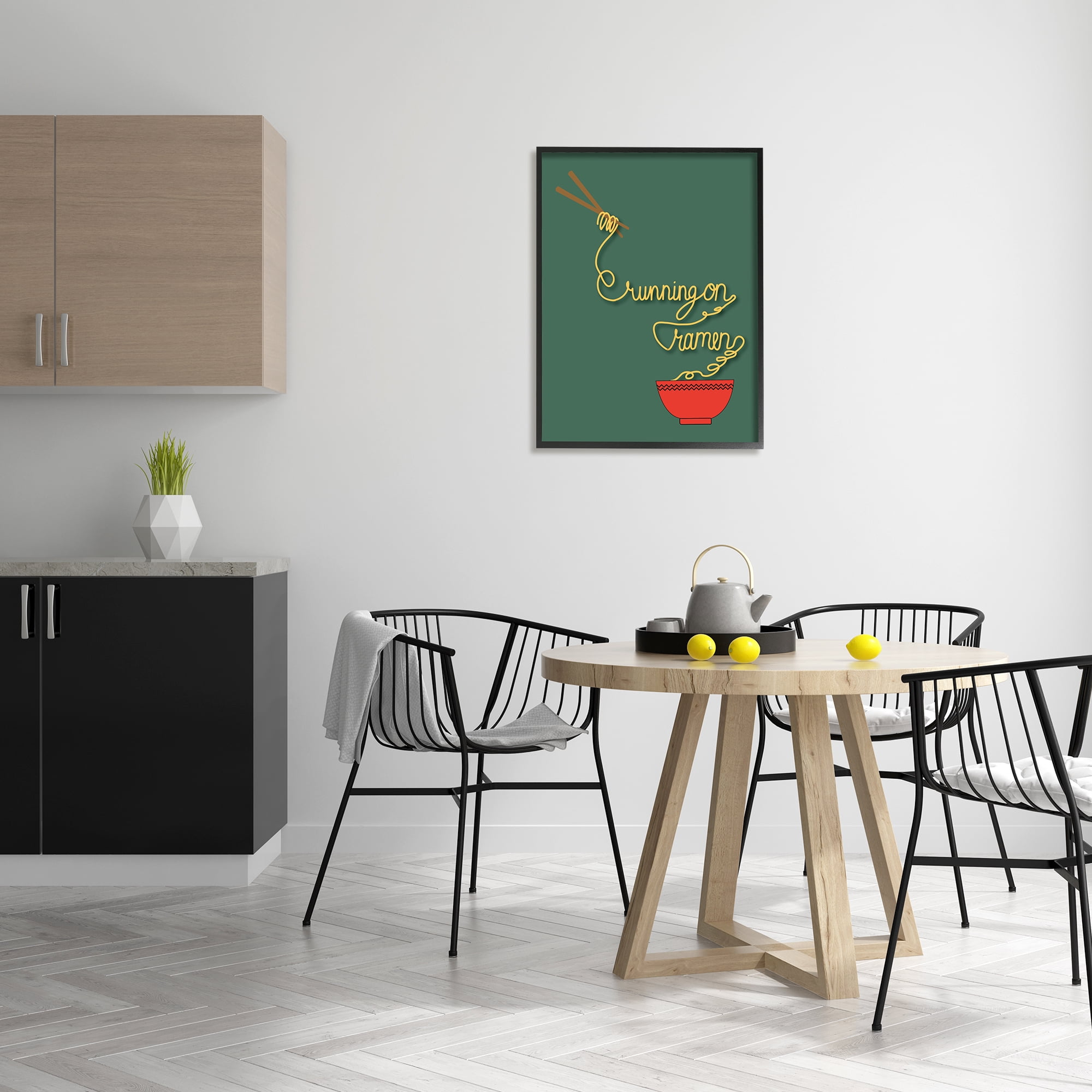 Stupell Industries Running On Ramen Phrase Noodles Chopsticks Bowl, 24 x 30, Designed by Make Much Studios