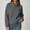 Gray, variant on Women's Lightweight Jacket Full Zip Mock Neck Casual Long Sleeve Outwear with Zippered Pockets Fall Winter Fashion