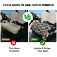 thumbnail image 4 of Golf Cart Seat Covers for 2 Seater, Brown Teal Boho Soft Microfiber Cart Seat Towel Blanket, Ethnic Rustic Abstract Flowers Absorbent Breathable Non Slip Bench Seats Protector for Golf Course 51"x31", 4 of 9