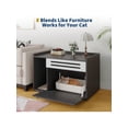 thumbnail image 1 of Qinaqin 31.5-inch Moderno Pet Cat Litter Caja Enclosure Gabinete Concealed de Profundidadsign con Vent Puerta Left-Side Almacenamiento Cajón Estante Raised Legs y Top Protectors para All Kinds Cats, 1 of 7