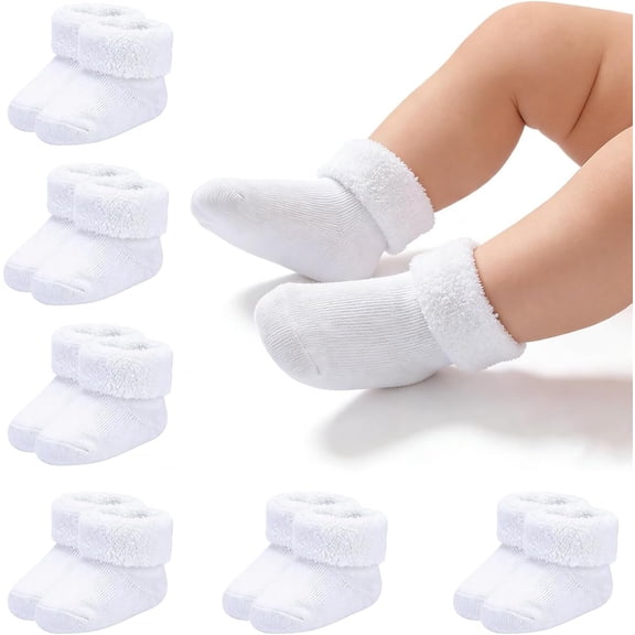 Socks 0-3 Months Preemie   Terry Ankle Socks 6 Pairs | , Soft, Multicolor, Easy Care