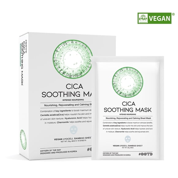 OOTD Cica Soothing Mask (10pcs)