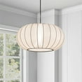 thumbnail image 1 of Henn&Hart Translucent Polyester White Saucer Pendant, 1 of 5