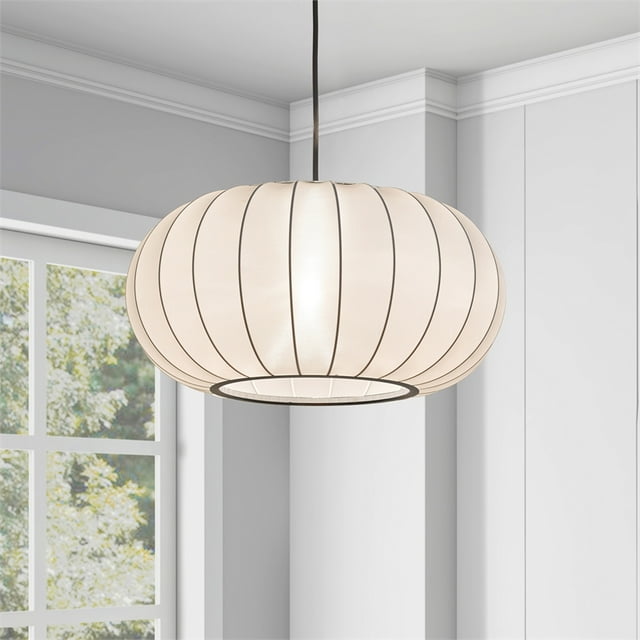Henn&Hart Translucent Polyester White Saucer Pendant