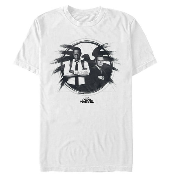 Men's Marvel Captain Marvel S.H.I.E.L.D Agents  Graphic Tee White 3X Large