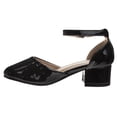 thumbnail image 3 of Laura Ashley Girls Low Heeled Dress Shoes. (Little Kids Big Kids), Black Patent, 3, 3 of 7