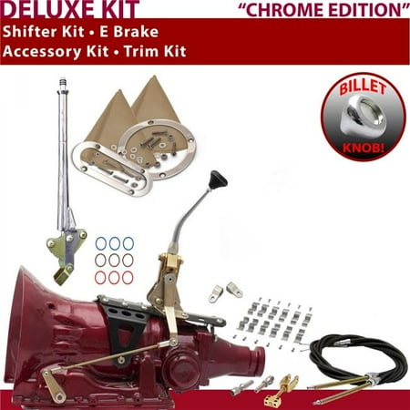 American Shifter C4 Shifter Kit Chrome 8 in. E Brake Cable Clamp Clevis Trim Kit for ECF47