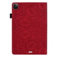 thumbnail image 5 of ELEHOLD Embossed Flower Pattern Case for iPad Pro 13 inch 2024,Premium PU Leather Folio Stand Flip Cover with Pen Holder & Card Slot for iPad Pro 13" 2024,Red, 5 of 7