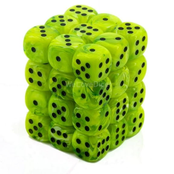 Vortex 12Mm D6 Bright Green/Black Dice Block