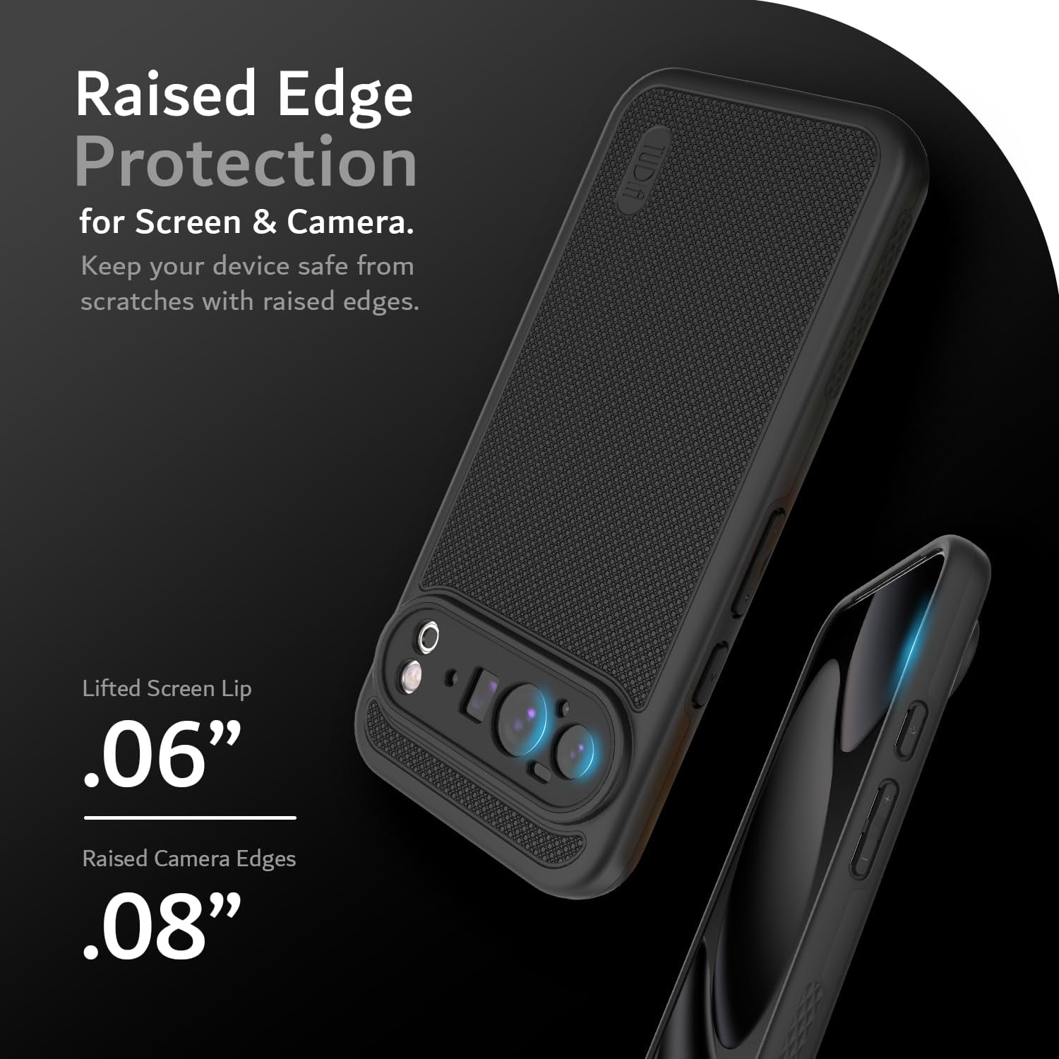 TUDIA MergeGrip Case for Google Pixel 10 Pro XL (2025), Shockproof Dual Layer Rugged Protective Phone Case, Black