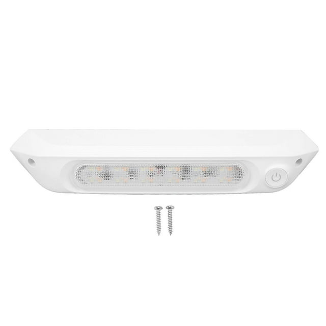 Dual Color LED Awning Porch RV Light 8W Waterproof Utility Strip Light for Yacht Caravan White Hull