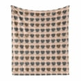 thumbnail image 1 of Espresso Grey Soft Flannel Fleece Throw Blanket, Repetitive Hot Drink Cup in Pastel Tones Coffee Tea, Cozy Plush for Indoor and Outdoor Use, 60" x 80", Pale Peach Grey Sepia, by Ambesonne, 1 of 6