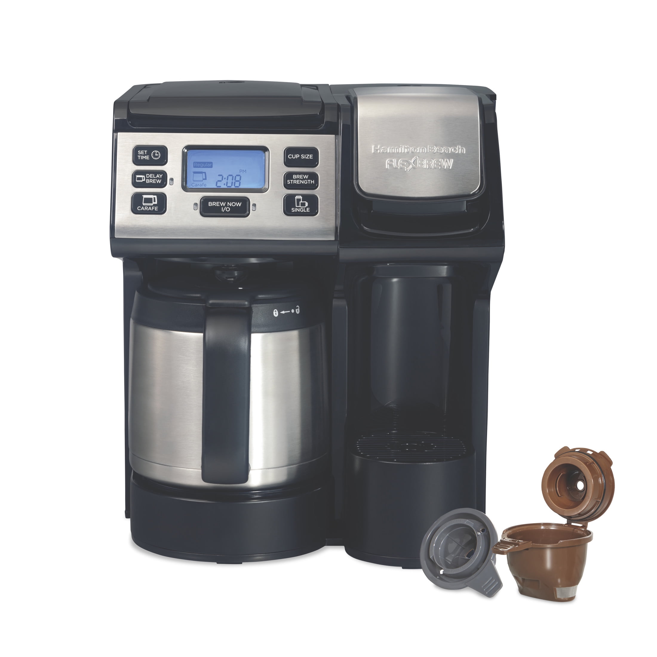 BLACK+DECKER 12-Cup Thermal Programmable Brew Coffee Maker CM2046S, Silver/ Black - Walmart.com