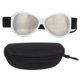 thumbnail image 1 of Gafas para mascotas, gafas de sol para perros, a prueba de viento, protección para los ojos con correa ajustable, color blanco y plateado, 1 of 14