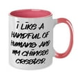 thumbnail image 2 of Epic Chinese Crested Dog Two Tone 11oz Mug, I Like a Handful of Humans and My Chinese Crested, Nice for Pet Lovers, Birthday, 2 of 2