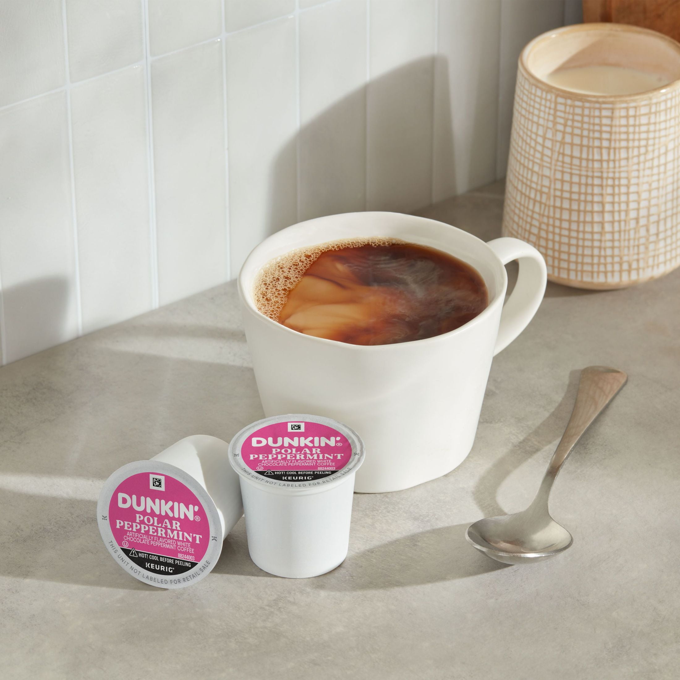 Dunkin’ Polar Peppermint Artificially Flavored Coffee, Keurig K Cup Pods, 22 Count Box