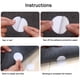 thumbnail image 5 of Yuarrent Tapete antideslizante para el suelo, tapete con cinta, pinza para alfombra, almohadilla con forma redonda Tela de costura y artesanía blanco 10 pares, 5 of 6