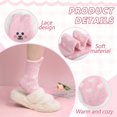 thumbnail image 4 of PUMIER 3 Pairs Womens Fuzzy Socks Winter Warm Fluffy Soft Slipper Home Sleeping Cute Animal Socks Christmas Socks, 4 of 7