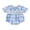Blue, variant on Cenuakty Baby Boy Easter Plaid Romper Fashionable Letter Embroidery Doll Collar Short Sleeve Jumpsuit