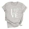 thumbnail image 6 of MOJOGO Spring Summer T Shirts for Women Loose Love Printed Valentines Tees Casual Short Sleeve Crewneck Top for, 6 of 7