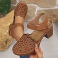 thumbnail image 2 of Rvasteizo Women Classic Shoes Solid Closed Toe Hollow Out Thick Sole Summer, 2 of 5