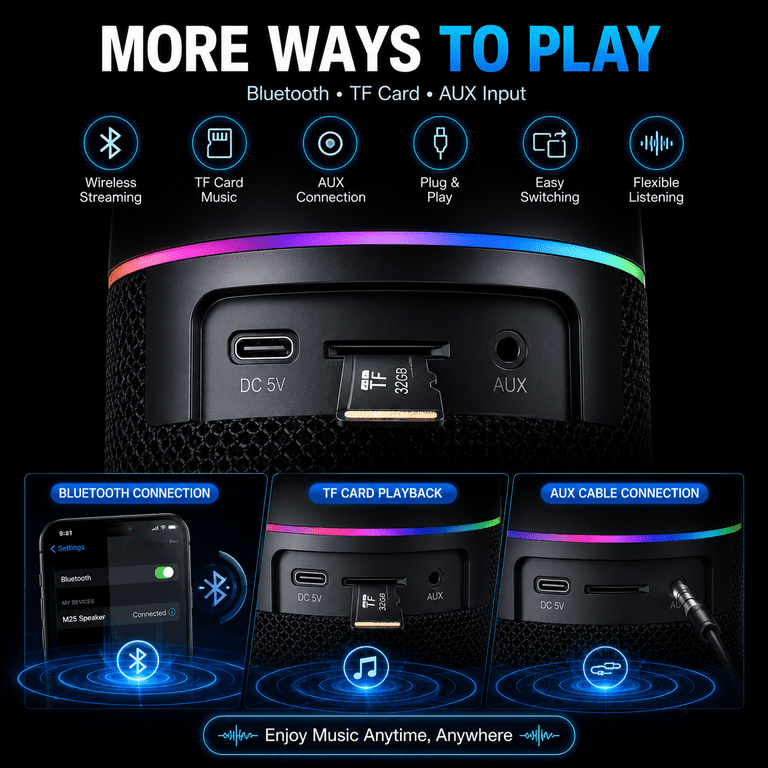 NIUTA Magnetic Split Bluetooth Speaker - Black photo 4