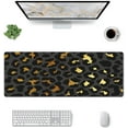 thumbnail image 2 of Acstract Black Gold Leopard Mouse Pad 31.5x11.8 in Desk Accessories Big Extended Non-Slip Rubber Base Mousepad with Stitched Edges Gaming Pc Desktop Large Mouse Pad, 2 of 6