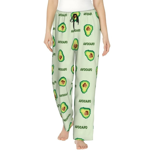 Balery Green Avocado Pantalones de pijama para mujer, pijamas ultraligeros, pantalones de estar por casa-Medium