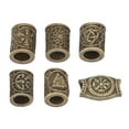 thumbnail image 2 of Perles de Barbe à Cheveux, Dreadlocks Cheveux Anneaux Alliage Rétro pour Collier DIY, 2 of 8