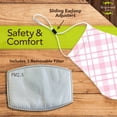 thumbnail image 2 of Briarwood Lane Pink Plaid Reusable Cloth Face Mask, 2 of 2