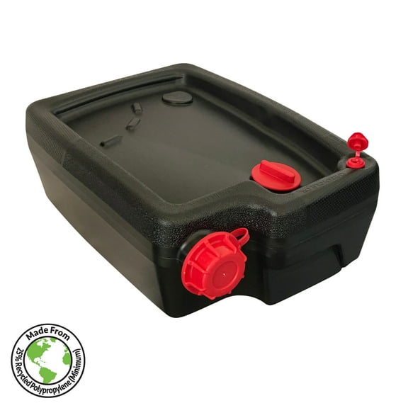 Hyper Tough 10 Quart Automotive Drain Pan Container, HT-10QT-2025, Black