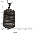 thumbnail image 2 of 1/10 Carat T.W. Diamond Stainless Steel Polished/Brushed IP-Plated Dog Tag Necklace, 24, 2 of 6