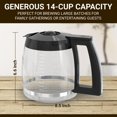 thumbnail image 2 of Jarra de repuesto de 14 tazas compatible con cafeteras Cuisinart: DCC-2200, DCC-2600, DCC-2800, DCC-3200, DCC 3200P1 Modelo# DCC-2200RC, 2 of 6