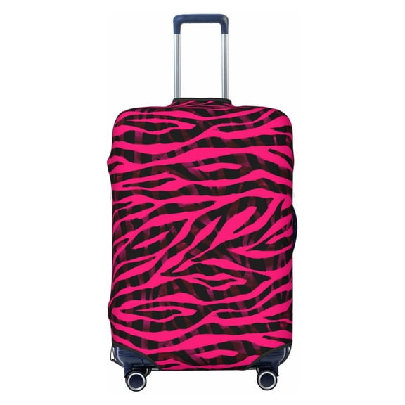 Travel Luggage Cover Protector - Black red pink bright zebra print Anti-Scratch Suitcase Covers Fits 18-32 Inch Luggage