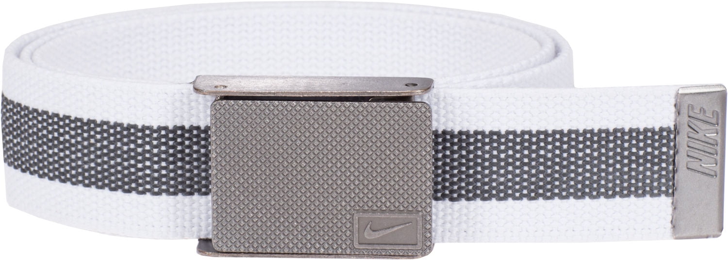 NEW Nike Rubber Inlay Reversible  White/Gray Golf Belt CuttoLength