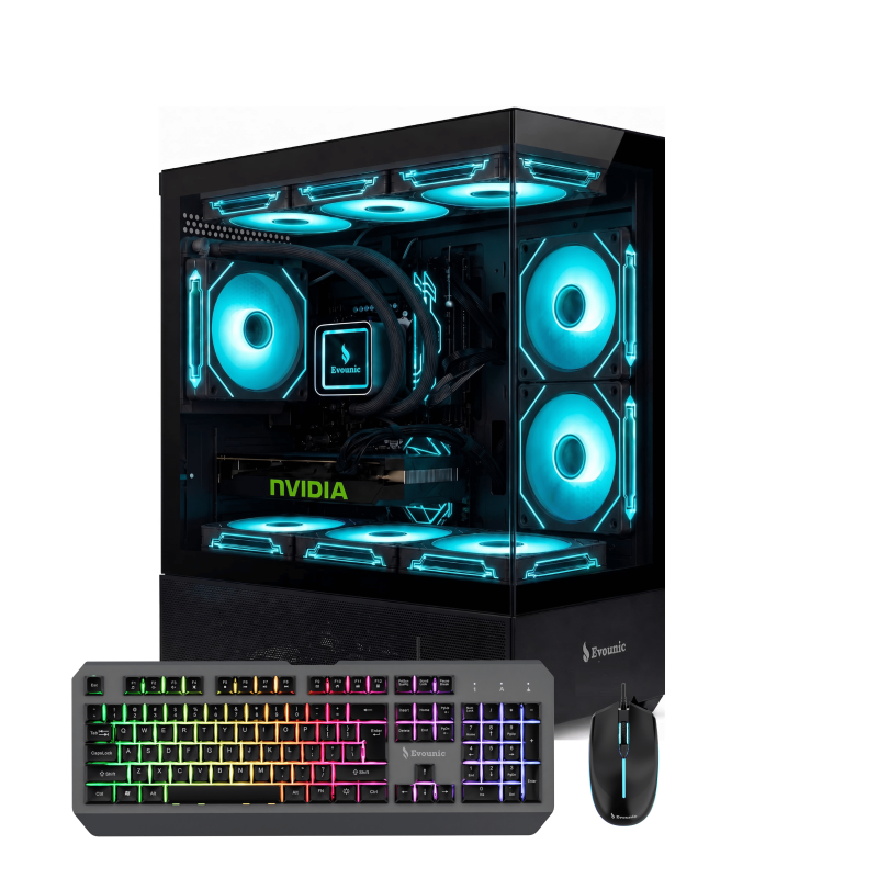 Gaming PC Desktop Computer Intel i7 Xeon E5 GTX 1660 Ti 32GB RAM 512GB SSD, WiFi6 & BT5.4, Windows 11, with Rbg Gaming Keyboard & Mouse