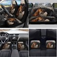 thumbnail image 2 of Yuyamidu Horse Car Seat Cover Set Cool Car Floor Mats Steering Wheel Cover Seatbelt Cover Gear Shift Cover Hand Brake Cover Cup Holders 15 Pieces Auto Interior Accessories, 2 of 6