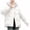 White, variant on Womens Winter Puffer Jacket Long Sleeve Full Zip Puffer Coats Oversized Quilted Padded Coat with Pockets Black XL