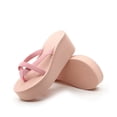 thumbnail image 3 of Women High Heel Thong Flip Flop Wedge Sandals Summer Shoes Fashion Comfort Yoga Mat Footbed Striped Slippers, 3 of 5