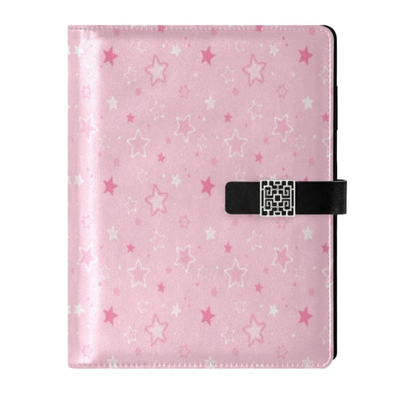 Leather Planner Leather Notebook Notebook Journal Binder Design Pen Pocket Design Convenient for Storage Star Light Pink
